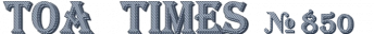 ～ＴＯＡ　ＴＩＭＥＳ～№850