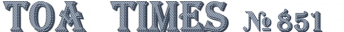 ～ＴＯＡ　ＴＩＭＥＳ～№851