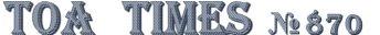 ～ＴＯＡ　ＴＩＭＥＳ～№870